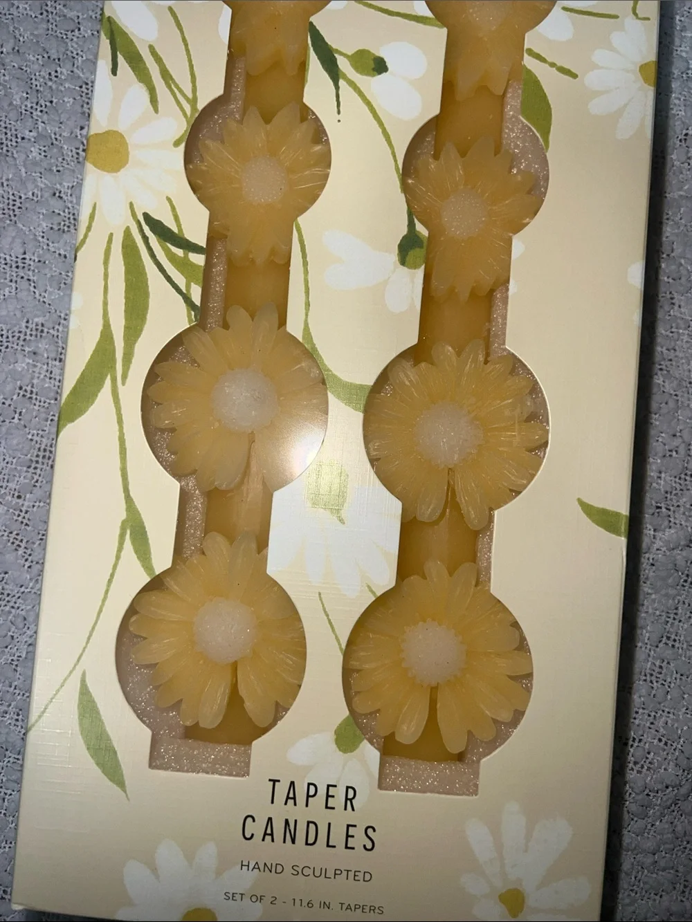 Anthropologie Fleur Daisy Taper Candles - set of 2